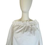 Ramy Brook Quinn Embroidered Off-Shoulder White Cotton Top Size M NWT Boho Photo 2