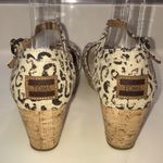 Toms Women’s Cheetah Print Canvas Platform Cork Wedge Open Toe Sandals Photo 4