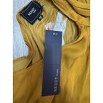 RESET by Jane Women's Gold Satin Halter Neck Bow‎ Tie Sleeveless Top Medium Photo 5