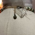 Handmade  Elegant Green and Gold Reindeer Pendant Necklace Photo 4