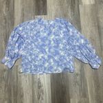 Nine West  Downtown Periwinkle Camo Blouse Size Large  Photo 7
