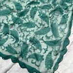 Vintage another hit green paisley print square scarf Photo 2