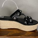 Marc Fisher Jalyn Platform Espadrille Sandals Black With Studs Size 8.5 Photo 3