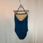 J.Crew  One Piece Swimsuit Optional Strap Or Strapless Aqua Turquoise Blue Sz 12 Photo 1