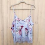 International Concepts Womens Pajama Set Size XL Purple Floral Lace Romantic Photo 3