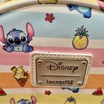 Lounge Fly Disney Lilo & Stitch Fruits Colorful Stripes Mini Backpack Bag Photo 2