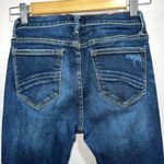 Driftwood Colette Crop Floral Embroidered Cuff Blue Denim Jeans 25 ripped knee Photo 5