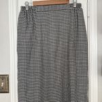 Vintage houndstooth midi skirt Black Size 16 Photo 1