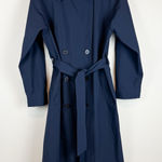 Lou & grey Navy Blue Waterproof Trench Coat Rain Jacket Long Size Small Photo 0