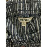 Briggs Linen Blend Striped Wide Leg Pants Size Medium Coastal Beachy Boho Blue Photo 7