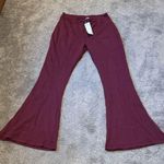 Urban Outfitters  Butterfly Print Flared Wine Red Pants SIZE M Photo 0