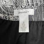 Dress Barn  Silver & White Lurex Paisley Blouson Blouse Size Medium Photo 5