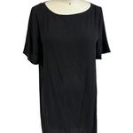 Eileen Fisher NWT Ballet NK K/L Dress, Black size L Silk Georgette Crepe $358 Photo 0