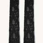 Flower Lace Sleeves Elegant Breathable Long Elastic Decorative Fingerless Gloves Black Photo 1