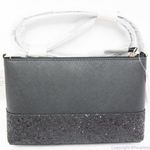 Kate Spade NWT greta court glitter ramey crossbody bag, Black Photo 1