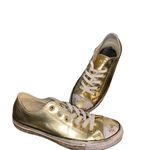 Converse  Chuck Taylor All Star CTAS OX Gold Lame Distressed Sneaker Holiday shoe Photo 4