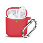 Apple AirPods Generation 1 and 2 Silicone Red Charging Case Cover Photo 0