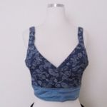 Topshop  Moto Denim Bustier Crop Top Size 8 Photo 1