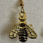 Gold tone and black bee earrings Photo 5