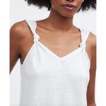 Madewell Knotted Strap Tank Top Linen Blend Lightweight Relaxed White Medium NWT Photo 4
