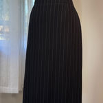 Apostrophe Vintage Y2K  Stretch Black Pinstripe Maxi Skirt Photo 0
