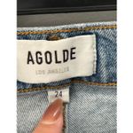 AGOLDE high waisted button fly raw hem jeans Size 24 Photo 7