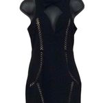 San Joy Sans Joy black cutout mini dress Women’s Size M Medium Party Club Photo 0