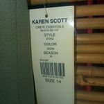 Karen Scott  14 Grass Green Shift Dress Plus Photo 3