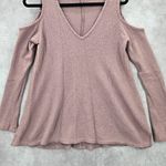 Andree by Unit  Purple Long Sleeve Cold Shoulder Collar Sweater Cardigan Medium Photo 3