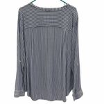 a.n.a  Blue and White Striped Button Down Split Neck Shirt Blouse Womens XL Photo 8