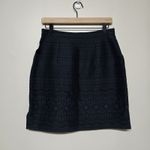 3.1 Phillip Lim 3.1 PHILLIP LIM Mini Skirt Silk Blend Blue w Black Embroidered Floral sz 6 $395 Photo 3
