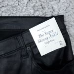 Abercrombie & Fitch Abercrombie 22 Long 36 Super Skinny Ankle Jeans High Rise Coated Black Photo 4