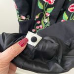 Victor Costa Vintage Floral Embroidered Mandarin Black Knee Length Jacket M Size M Photo 11
