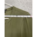 EXPRESS  Women's Blouse Solid Olive Green Size Small 1/2 Zip 3/4 sleeve Photo 7