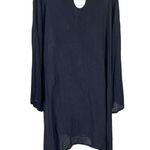 Shoreline  Black Abstract Long-Sleeve Tunic Photo 9
