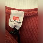 RE/DONE REDONE Red Ribbed Long-Sleeve Stretch Women’s Cotton Bodysuit Size Small Photo 7