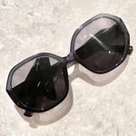 American Vintage Retro Oversized Geometric Round Gray Frames Sunglasses — Brand New! Summer Photo 0