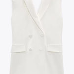 ZARA  Short waistcoat dress with lapel collar with voluminous back bow  NEW Photo 0