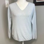 Max Mara  Leisure Smirne Blue Wool Cashmere Blend V Neck Sweater Size Medium Photo 0