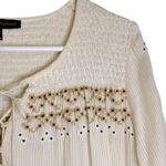 Topshop Kate Moss for  'Folk' Smocked Dress Size 8 Viscose Cotton Bohi Sequins‎ Photo 8