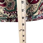 Bonworth Vintage Blouse Womens PM Tan Maroon Paisley Shirt Boho Retro Old Money Photo 9