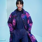 Rachel Comey X Target Floral Print Quilted Jacket Size XXS Oversized Black Pink Purple Photo 7