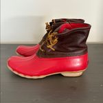 Sperry  Women’s Waterproof Duck Boots Red Brown Leather Fleece Lined Size 8 Photo 13