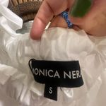 NWT Monica Nera Maya White Ruffle Strap Gathered Mini Dress Luxury Graduation S Photo 9