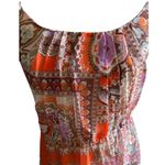 Metaphor Beautiful maxi dress, orange, lavender & white colors, fully lined to bottom, elastic waist, adjustable straps, excellent condition, size small Photo 4