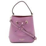 Kate Spade New York Purple Bucket Bag Crossbody Drawstring Pale Gold Hardware NW Photo 5
