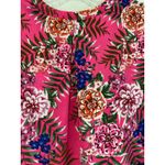 J.Crew  Bright Pink Tropical Floral V-Neck Sleeveless Top Sz 4 Resort Girl Boss Photo 5
