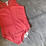 Ambiance apparel sheer bodysuit Button Clasp Down size large Coral sleeveless Photo 5