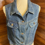 Faded Glory Vintage 80’s  Women’s Denim Button Down 100% Cotton Vest Size Large-R Photo 0