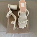 Dolce Vita Nairi Woven Ivory Block Heel White Size 9 Photo 2